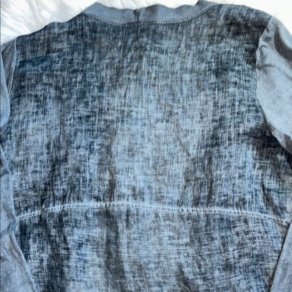 Beau Jours Cardigan Jacket Gray Linen Women's Size Large Made in USA - Picture 9 of 9